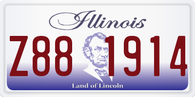 IL license plate Z881914
