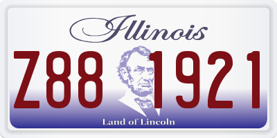 IL license plate Z881921