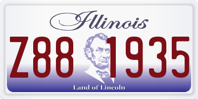 IL license plate Z881935