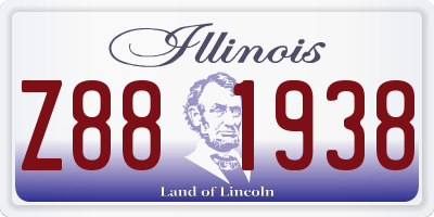 IL license plate Z881938