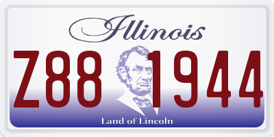 IL license plate Z881944