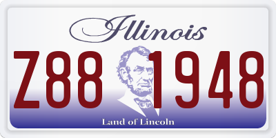 IL license plate Z881948