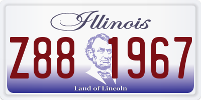 IL license plate Z881967