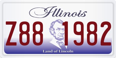 IL license plate Z881982