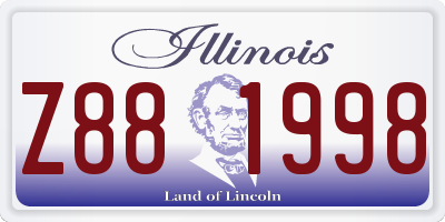 IL license plate Z881998