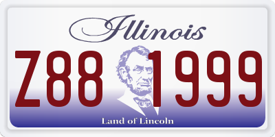 IL license plate Z881999