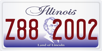 IL license plate Z882002