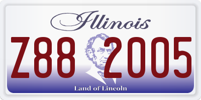 IL license plate Z882005