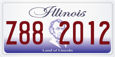 IL license plate Z882012