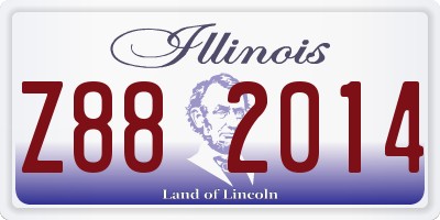 IL license plate Z882014