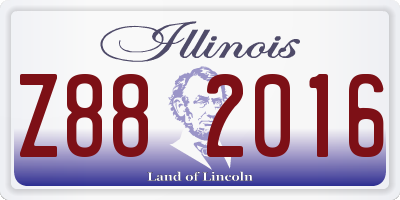 IL license plate Z882016
