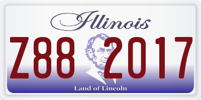 IL license plate Z882017