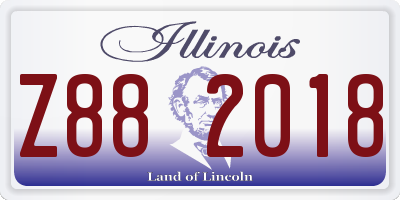 IL license plate Z882018
