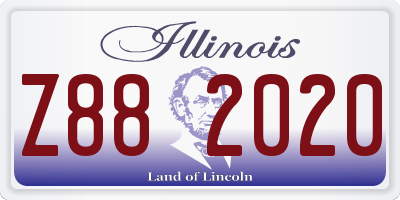 IL license plate Z882020