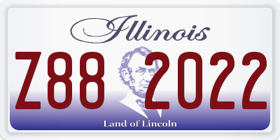 IL license plate Z882022