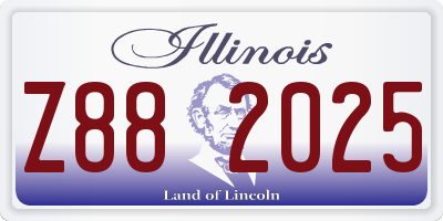 IL license plate Z882025
