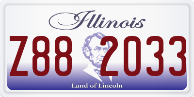 IL license plate Z882033