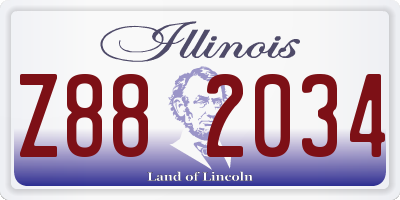 IL license plate Z882034