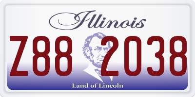 IL license plate Z882038