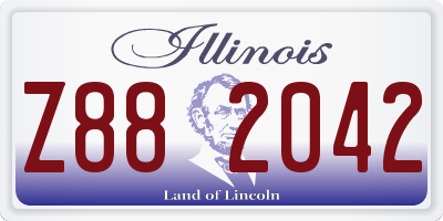IL license plate Z882042