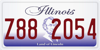 IL license plate Z882054