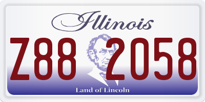 IL license plate Z882058