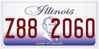 IL license plate Z882060