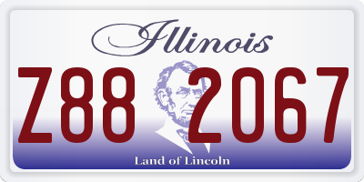 IL license plate Z882067