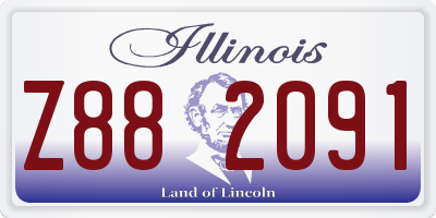 IL license plate Z882091