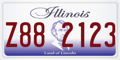 IL license plate Z882123