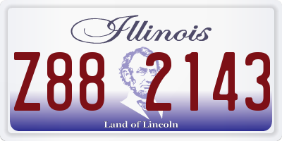 IL license plate Z882143
