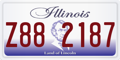 IL license plate Z882187