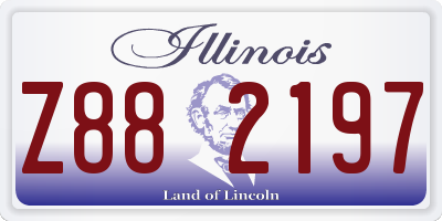 IL license plate Z882197