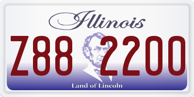 IL license plate Z882200