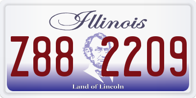 IL license plate Z882209