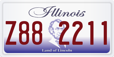 IL license plate Z882211