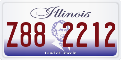 IL license plate Z882212