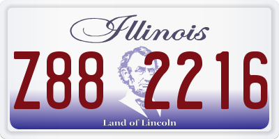 IL license plate Z882216