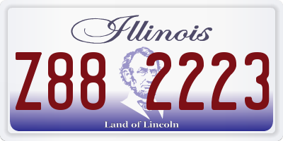 IL license plate Z882223