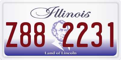 IL license plate Z882231