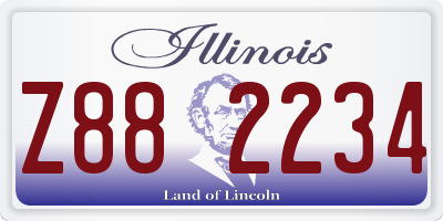 IL license plate Z882234