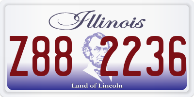 IL license plate Z882236