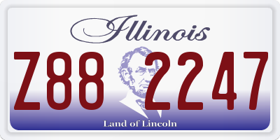 IL license plate Z882247