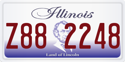 IL license plate Z882248