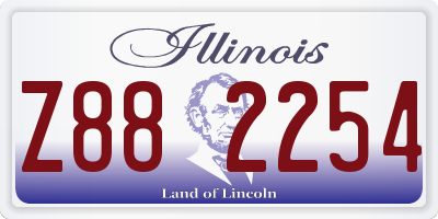 IL license plate Z882254