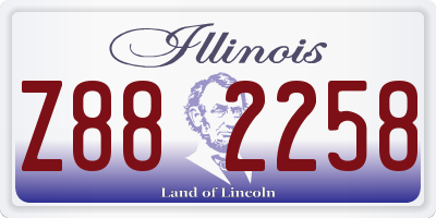 IL license plate Z882258