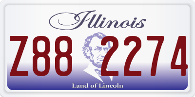 IL license plate Z882274