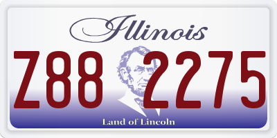 IL license plate Z882275