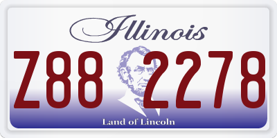 IL license plate Z882278