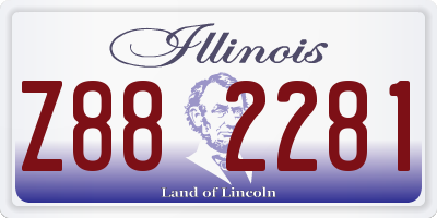 IL license plate Z882281